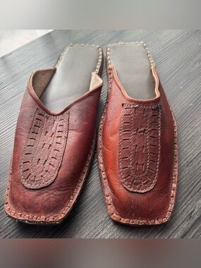 Men Mojari Fine Leather Mojari Khussa Handmade Jutti Indian Mojari Flip Flops